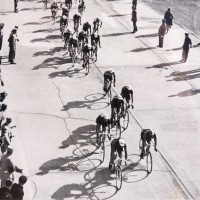 Wyścig rowerowy - grafika sportowa z XI Letnich Igrzysk Olimpijskich w Berlinie w 1936 r.